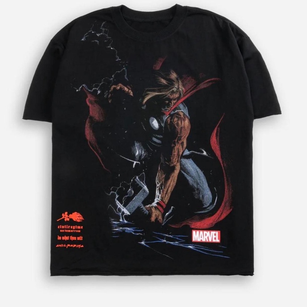 Civil Regime Thor God Of Thunder Raw Hem Dungeon Tee ⚡️